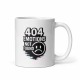404 Emotions Not Found - White glossy mug