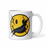 SMILE GLITCH - White glossy mug
