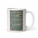 Penzance Coastal Signboard - White glossy mug