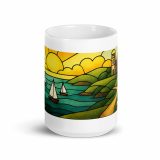 Harbour Light at Golden Bay - White glossy mug