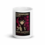 Neon District - White glossy mug