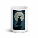 Moonlit Ronin - White glossy mug