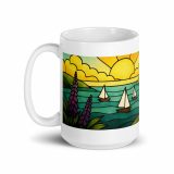 Harbour Light at Golden Bay - White glossy mug