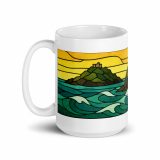 Tides of the Mount - White glossy mug