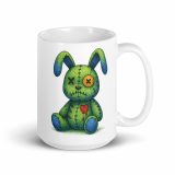 Broken Bunny Blues - White glossy mug