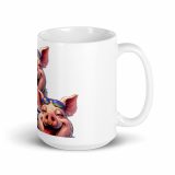 YEAH I MENT TO DO THAT PROPER JOB - PIG - White glossy mug