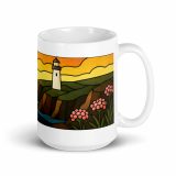 Beacon of the Western Cliffs - White glossy mug