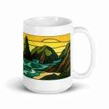 Tides of the Mount - White glossy mug
