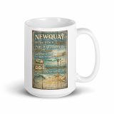 Newquay Surf Signboard – White Glossy Mug white 15oz handle on right — Salt & Timber: Cornish Signs