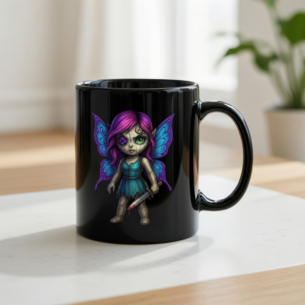 Lyla Thornwick - Black Glossy Mug