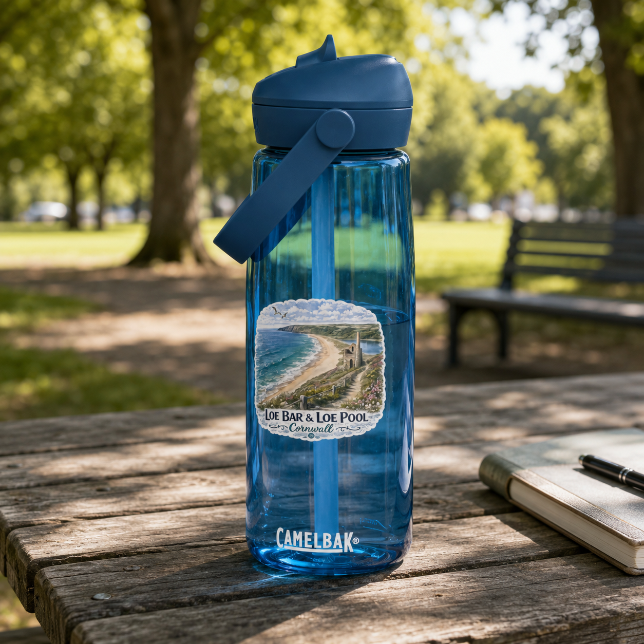 Loe Bar & Loe Pool Cornwall – Flip straw water bottle