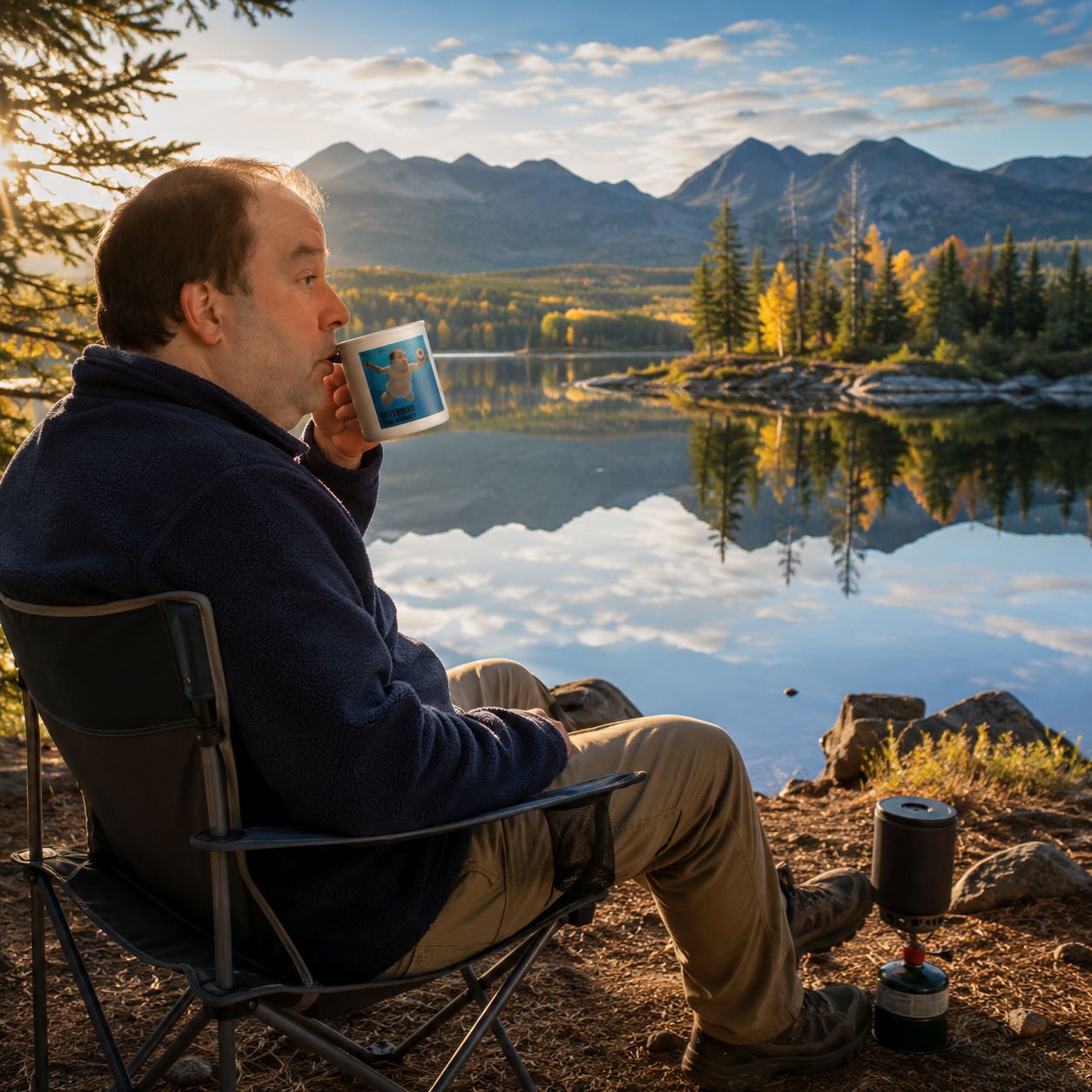 Nevermind the Donut – Enamel Mug