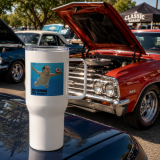 Nevermind the Donut – Travel mug with a handle