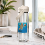 Nevermind the Donut – Flip straw water bottle