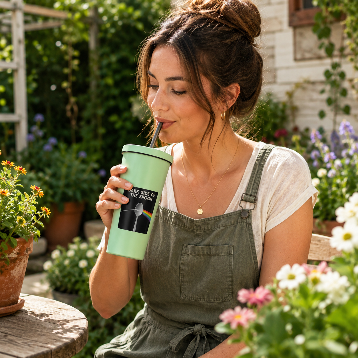 Dark Side of the Spoon – Insulated tumbler with a straw