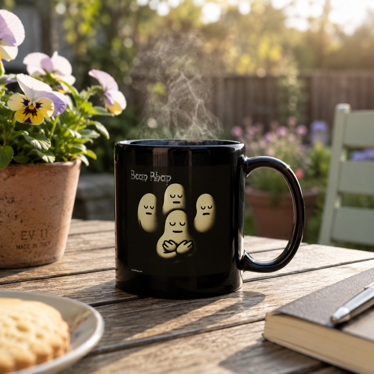 Bean Rhap - Black Glossy Mug