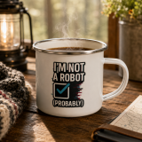 Im Not a Robot - Enamel Mug