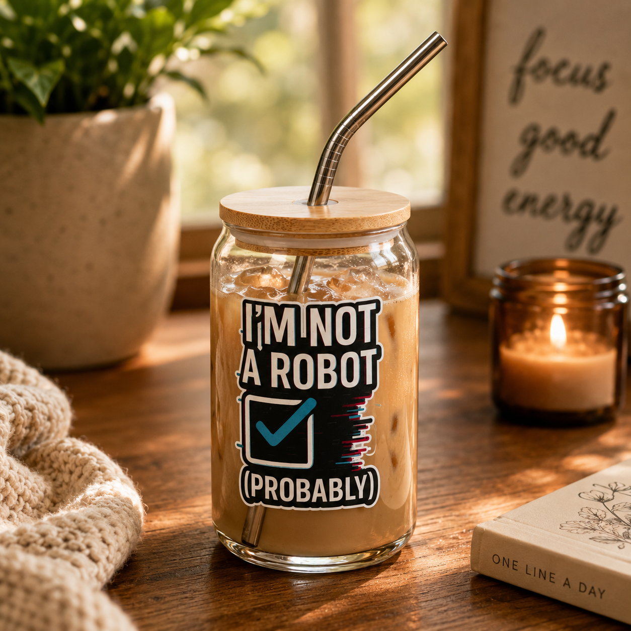 Im Not a Robot - Can-shaped glass