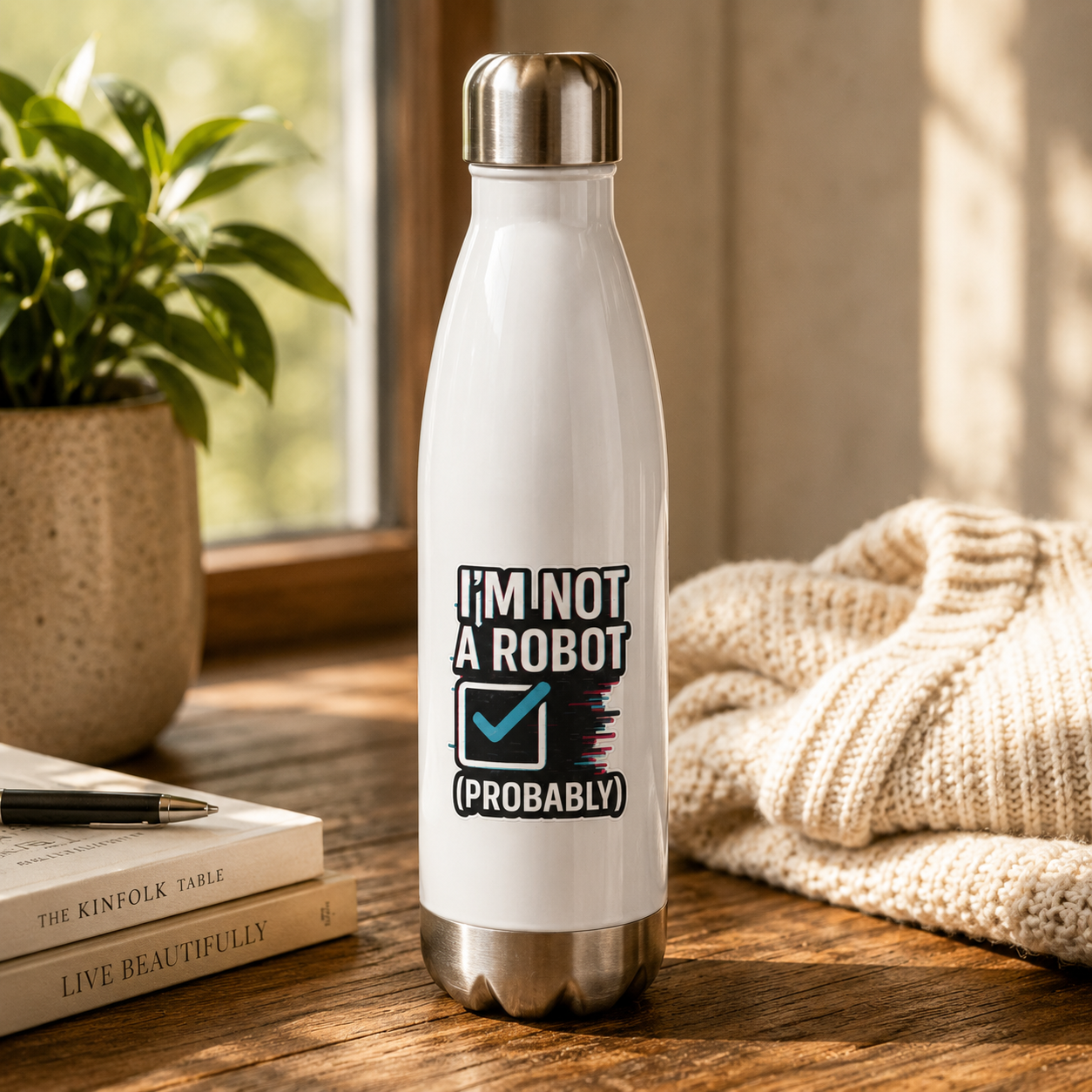Im Not a Robot - Stainless steel water bottle