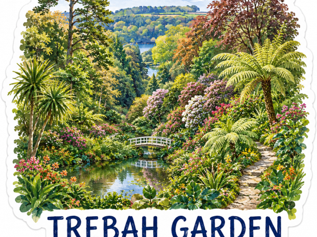 Trebah Garden Cornwall Artwork Design