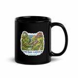 Trebah Garden Cornwall Artwork Design - Black Glossy Mug