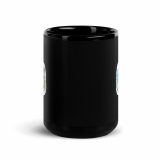 Loe Bar & Loe Pool Cornwall – Black Glossy Mug black 15oz front — Cornish Treasures