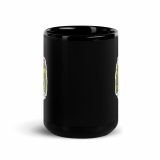 Trebah Garden Cornwall Artwork Design – Black Glossy Mug black 15oz front — Cornish Treasures