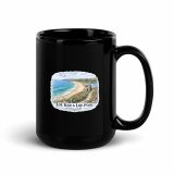 Loe Bar & Loe Pool Cornwall – Black Glossy Mug black 15oz handle on right — Cornish Treasures