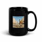 Wish You Were Beer – Black Glossy Mug black 15oz handle on right — Snack Tracks - The Ultimate Parody Album Collection