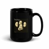 Bean Rhap – Black Glossy Mug black 15oz handle on right — Snack Tracks - The Ultimate Parody Album Collection