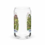 Trebah Garden Cornwall Artwork Design – Can-Shaped Glass 16oz 16oz front — Cornish Treasures