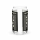 Unknown Snackers – Can-Shaped Glass 16oz 16oz front — Snack Tracks - The Ultimate Parody Album Collection