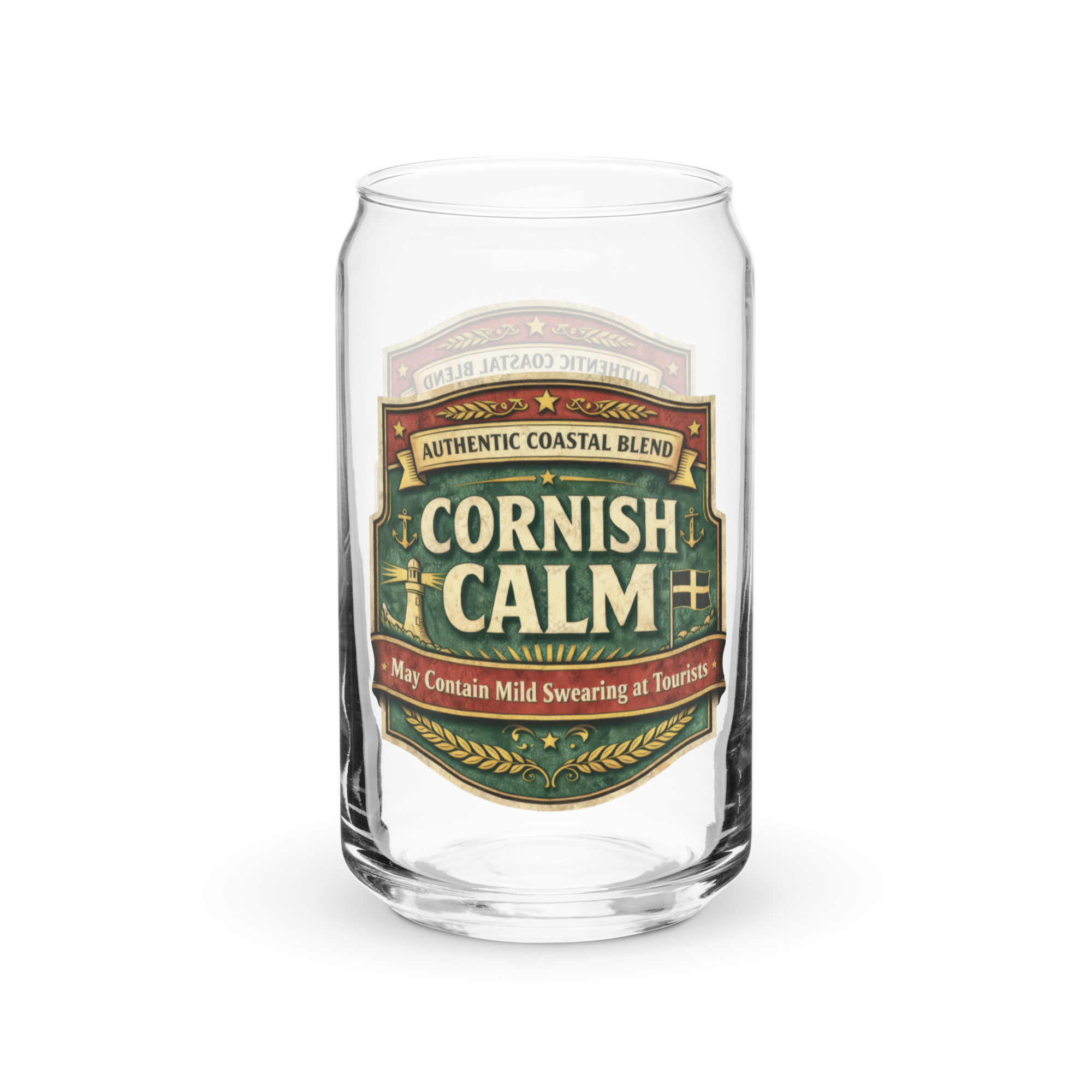 Cornish Calm – May Contain Mild Swearing - Can-shaped glass