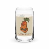 Aladdin Sane Carrot Parody Glass –Can-shaped glass – Can-Shaped Glass 16oz 16oz left — Snack Tracks - The Ultimate Parody Album Collection