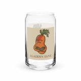 Aladdin Sane Carrot Parody Glass –Can-shaped glass – Can-Shaped Glass 16oz 16oz right — Snack Tracks - The Ultimate Parody Album Collection