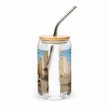 Wish You Were Beer – Can-Shaped Glass 16oz 16oz with lid straw back — Snack Tracks - The Ultimate Parody Album Collection