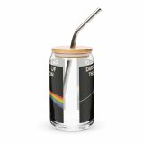 Dark Side of the Spoon – Can-Shaped Glass 16oz 16oz with lid straw back — Snack Tracks - The Ultimate Parody Album Collection