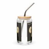 Bean Rhap – Can-Shaped Glass 16oz 16oz with lid straw back — Snack Tracks - The Ultimate Parody Album Collection