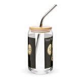 Bean Rhap – Can-Shaped Glass 16oz 16oz with lid straw front — Snack Tracks - The Ultimate Parody Album Collection