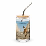 Wish You Were Beer – Can-Shaped Glass 16oz 16oz with lid straw left — Snack Tracks - The Ultimate Parody Album Collection