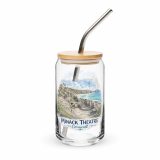 Minack Theatre Cornwalls Scenic Amphitheatre – Can-Shaped Glass 16oz 16oz with lid straw right — Cornish Treasures