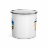 Holywell Bay Cornwall – Coastal Beach Scene - Enamel Mug