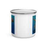Nevermind the Donut – Enamel Mug white 12oz front — Snack Tracks - The Ultimate Parody Album Collection