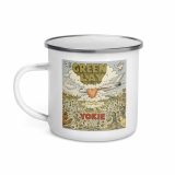 Green Lay Yokie Parody Enamel Mug – Enamel Mug white 12oz left — Snack Tracks - The Ultimate Parody Album Collection