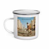 Wish You Were Beer – Enamel Mug white 12oz left — Snack Tracks - The Ultimate Parody Album Collection