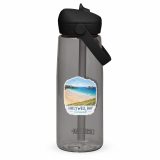 Holywell Bay Cornwall – Flip Straw Water Bottle charcoal back — Cornish Treasures