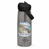 Flip straw water bottle