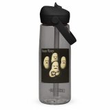 Bean Rhap – Flip Straw Water Bottle charcoal back — Snack Tracks - The Ultimate Parody Album Collection