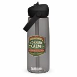 Cornish Calm – Flip Straw Water Bottle charcoal front — The Brutally Honest Collection