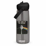 Dark Side of the Spoon – Flip Straw Water Bottle charcoal front — Snack Tracks - The Ultimate Parody Album Collection